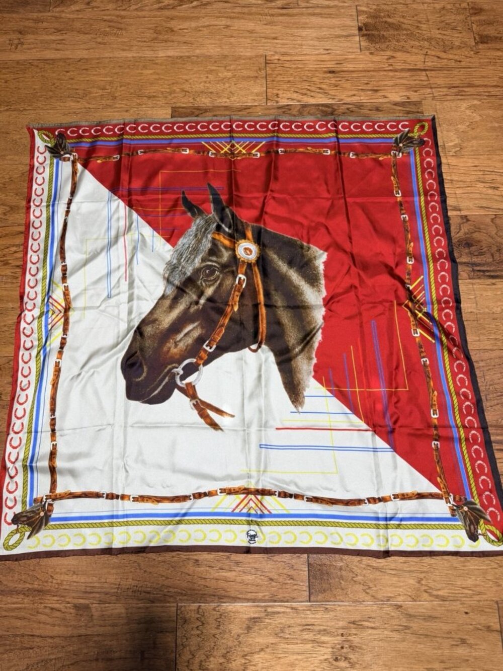 Fringe Scarves Brand The Derby Horse Scarf Square